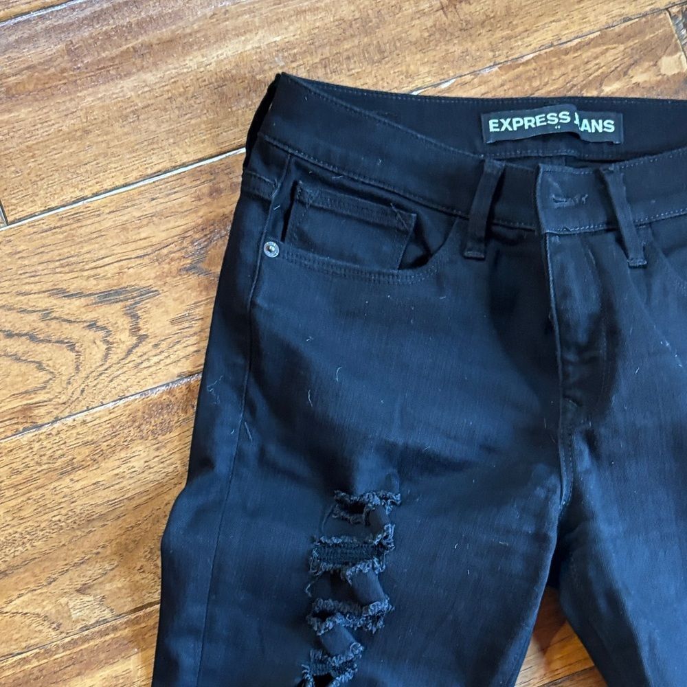 Express Black Ripped Jeans - Picture 6 of 10